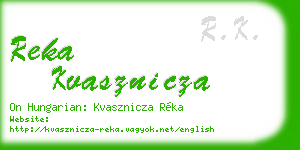 reka kvasznicza business card